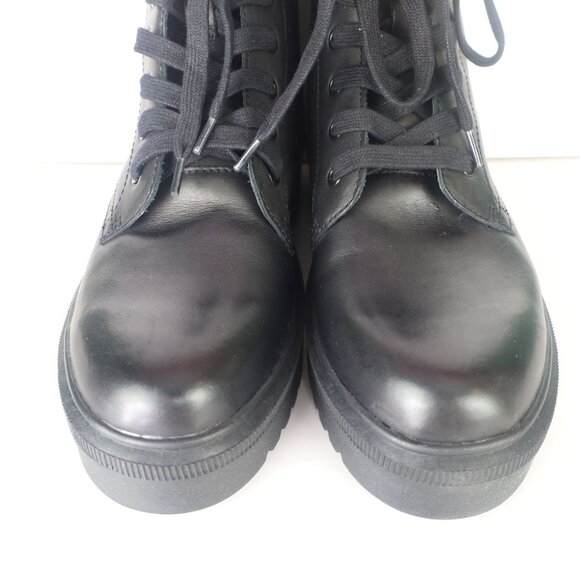 Aqua Logan Platform Hiker Boots Black 9.5M - Picture 4 of 16